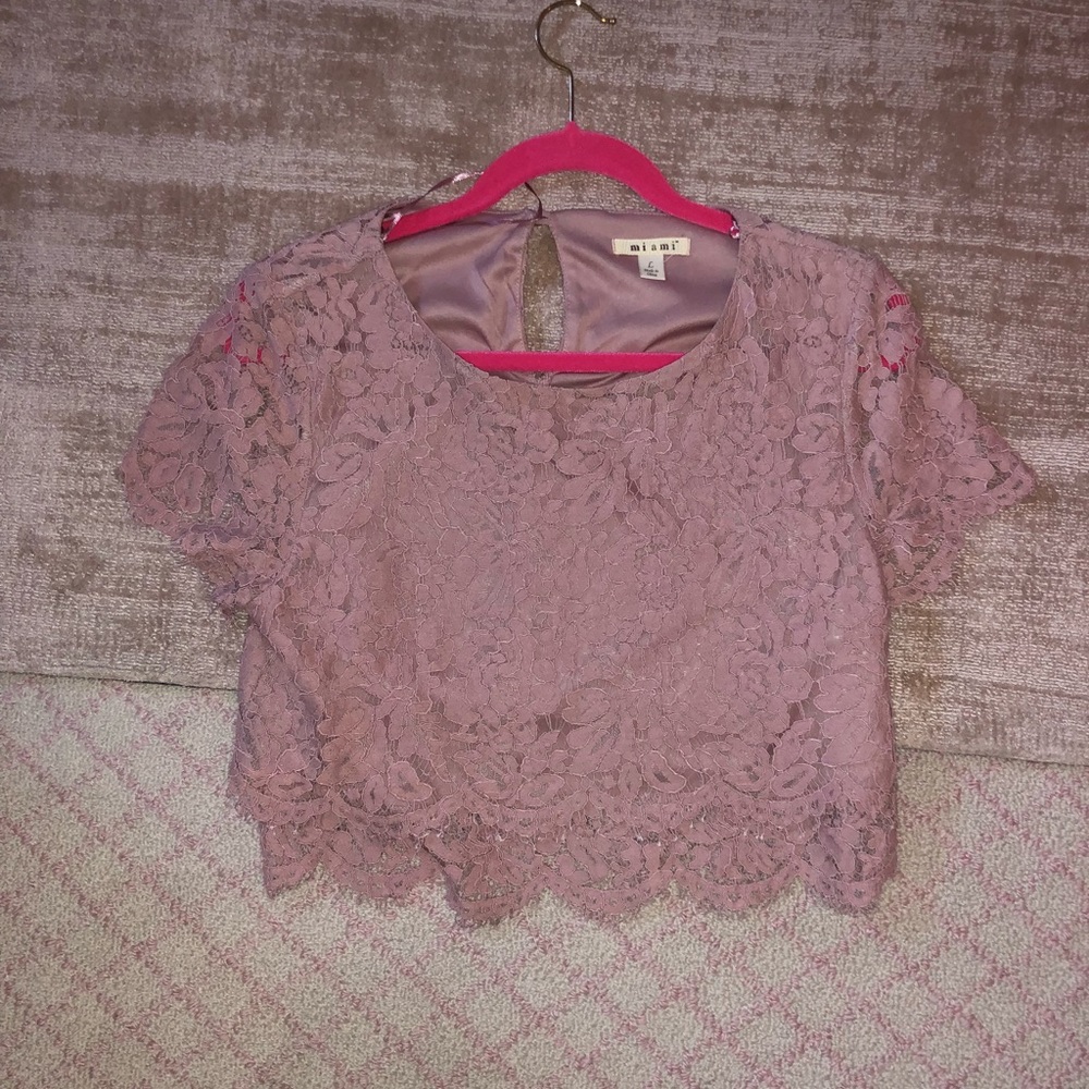 Blush Crop Top Size Large From a Cali Boutique